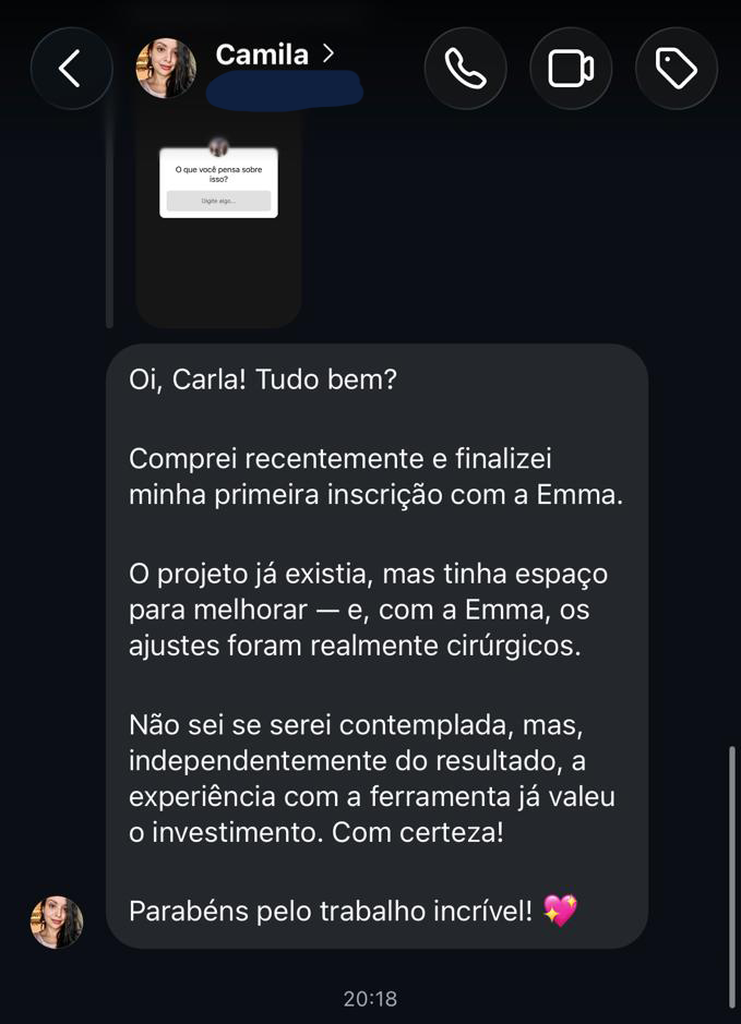 Depoimento de Camila Lima