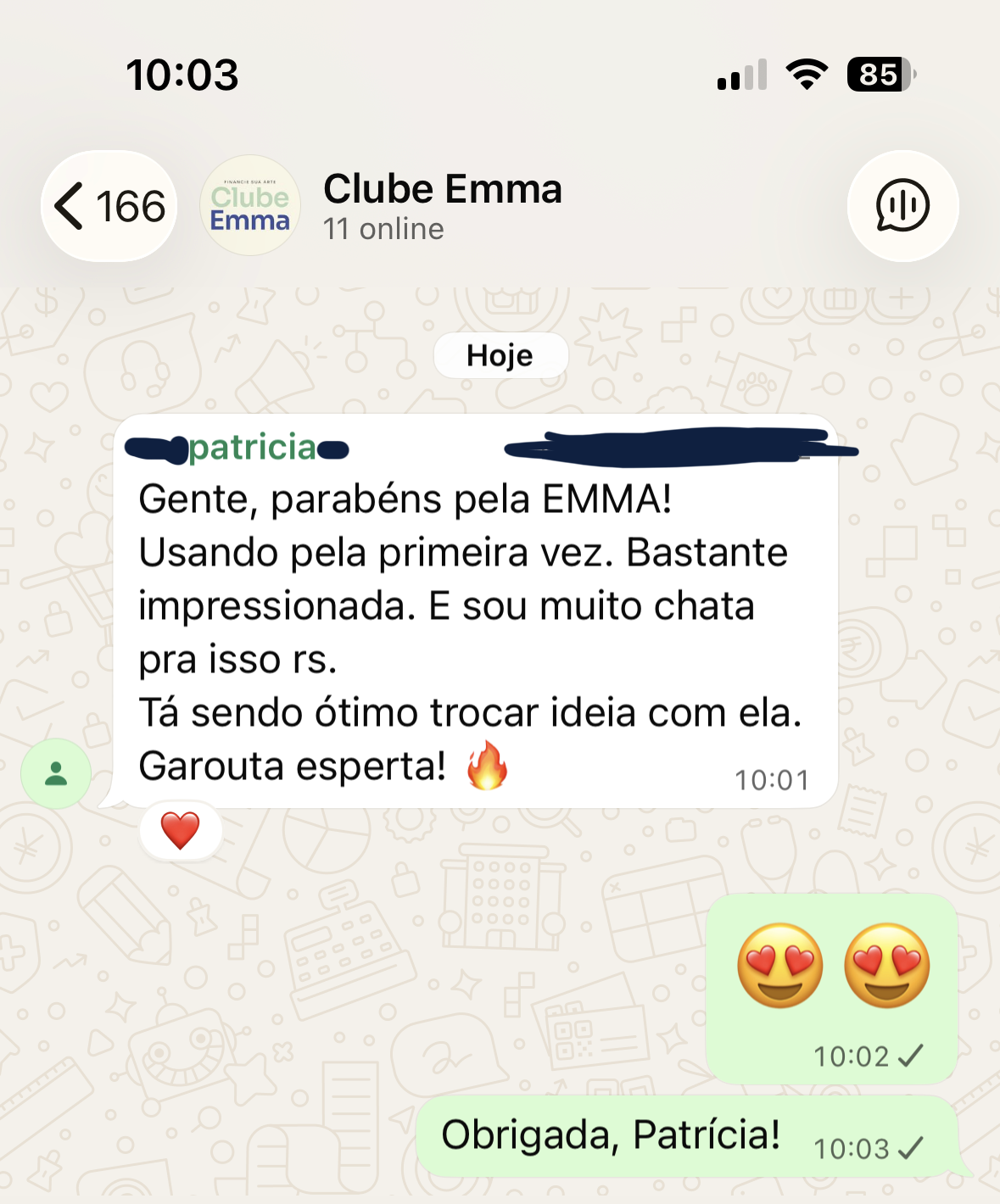 Depoimento de Patrícia
